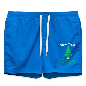 Farm Fresh! Christmas trees. - Short de bain - cobalt blue - Devant