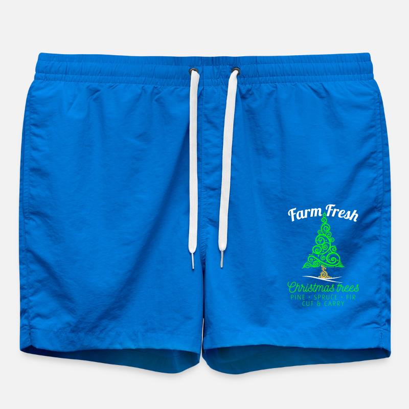 Farm Fresh! Christmas trees. - Short de bain - cobalt blue