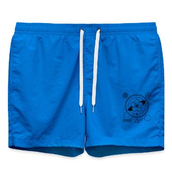 Florale Geometrie – Moderne Kunst für Meditation - Badeshorts - Cobalt blue - Vorne - AI Model Male 185 light (185cm)