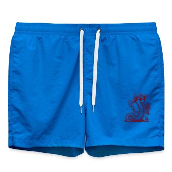 Garten Regenwurm mit Schaufel – Vintage - Badeshorts - Cobalt blue - Vorne - AI Model Male 185 light (185cm)