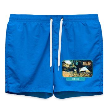 Algarve Portugal, grotte Benagil plage été soleil - Short de bain - cobalt blue - Devant