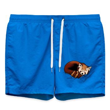 Red panda - Swim Trunks - cobalt blue - Front - AI Model Male 185 light (185cm)