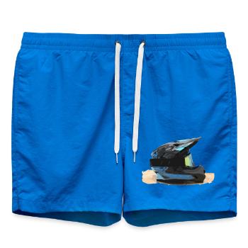 Motocross Helm - Badeshorts - Cobalt blue - Vorne