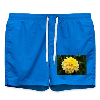 Dahlia fleur jaune, fleur - Short de bain - cobalt blue - Devant