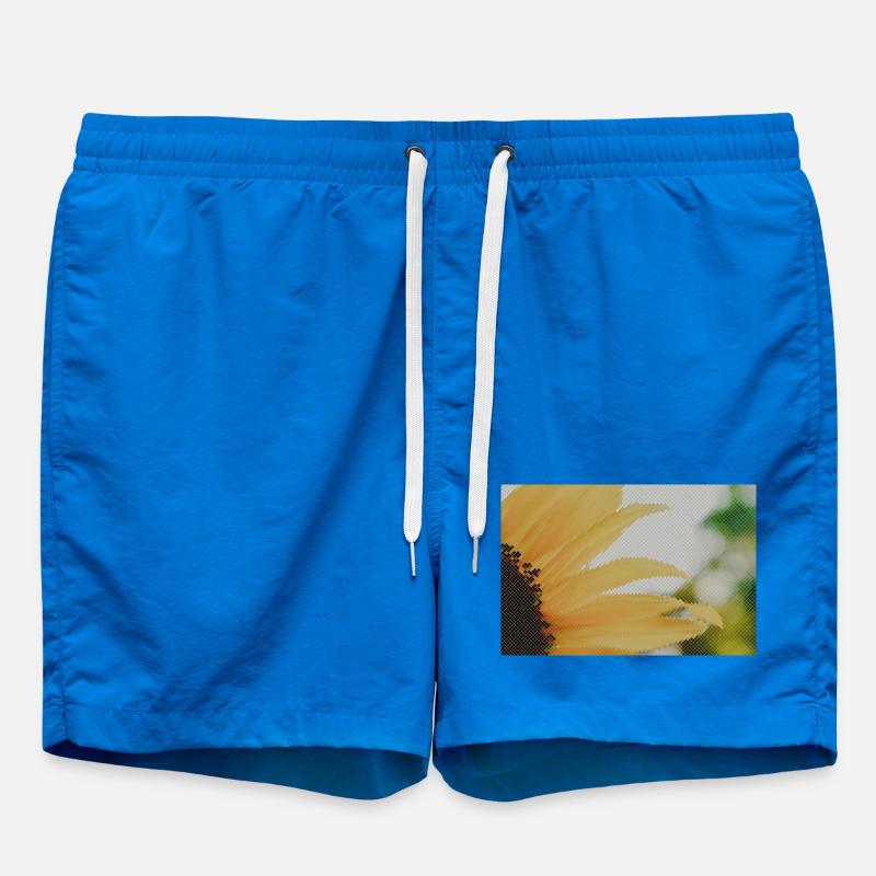 Tournesol Gros plan Jaune Orange - Short de bain - cobalt blue