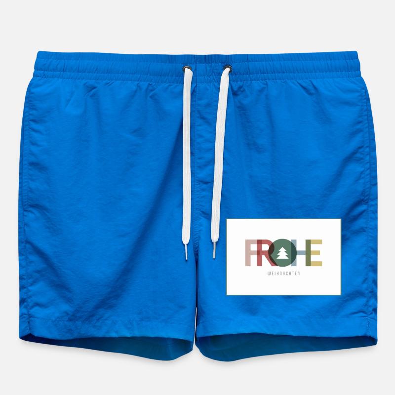 Joyeux Noël – Design rétro moderne - Short de bain - cobalt blue