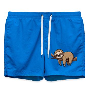 Schlafendes Faultier auf Ast - Badeshorts - Cobalt blue - Vorne