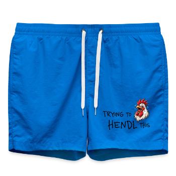 J’essaie de comprendre ça – Jeu de mots drôle sur le poulet - Short de bain - cobalt blue - Devant
