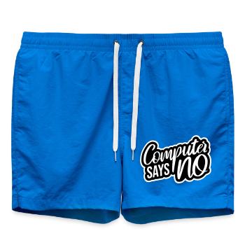 Computer Says No Lustig Programmierer Nerd Technik - Badeshorts - Cobalt blue - Vorne
