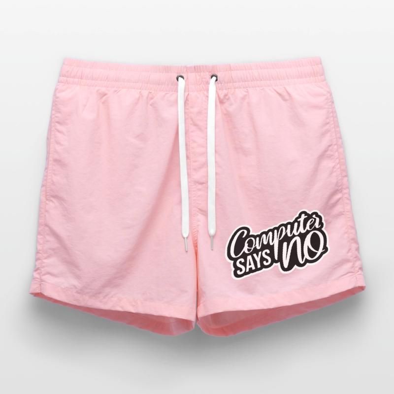 Computer Says No Funny Programmer Nerd Technique Swim Trunks