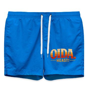 Oida heast Retro Sunset Typo - Swim Trunks - cobalt blue - Front