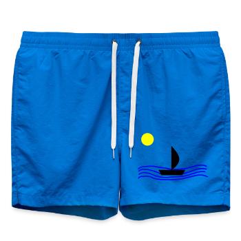 Mit dem Boot auf dem Meer - Badeshorts - Cobalt blue - Vorne - AI Model Male 185 light (185cm)