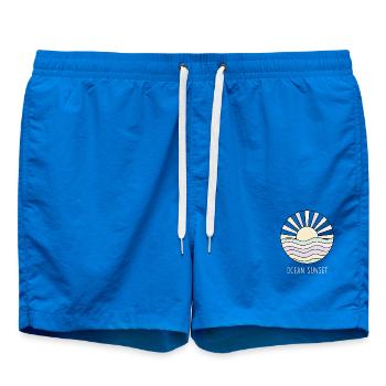 Kreis Sonnenuntergang am Ozean - Badeshorts - Cobalt blue - Vorne - AI Model Male 185 light (185cm)