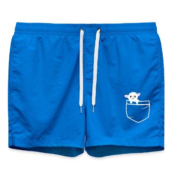 Schaf am Brusttasche - Badeshorts - Cobalt blue - Vorne - AI Model Male 185 light (185cm)