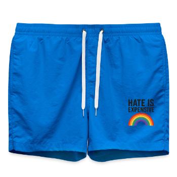 La haine coûte cher Arc-en-ciel - Short de bain - cobalt blue - Devant - AI Model Male 185 light (185cm)