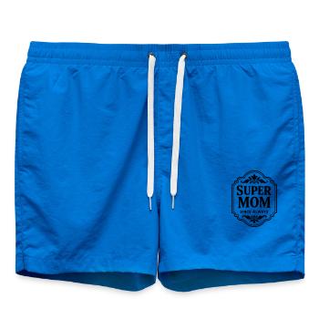 Super mom since always - Short de bain - cobalt blue - Devant - AI Model Male 185 light (185cm)