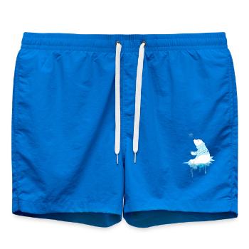 un ours polaire et des flocons de neige - Short de bain - cobalt blue - Devant - AI Model Male 185 light (185cm)
