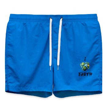 Ich liebe die Erde - Badeshorts - Cobalt blue - Vorne - AI Model Male 185 light (185cm)