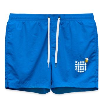 Dauphin dans Kirtag Pocket avec chope de bière - Short de bain - cobalt blue - Devant - AI Model Male 185 light (185cm)