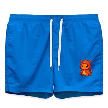 Mummytierchen in feurigem Umhang - Badeshorts - Cobalt blue - Vorne - AI Model Male 185 light (185cm)