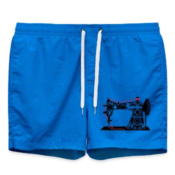 An antique sewing machine - Swim Trunks - cobalt blue - Front