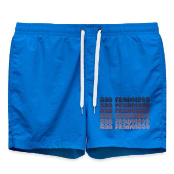 San Francisco Raster Gradient Muster - Badeshorts - Cobalt blue - Vorne