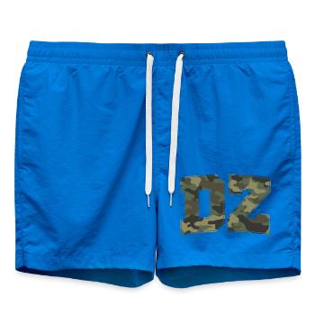 Military Camouflage Letter 3D - Swim Trunks - cobalt blue - Front