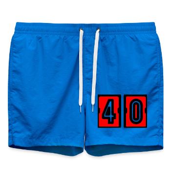 40. 40 ANS. 40e ANNIVERSAIRE. ANNIVERSAIRE 40 ANS. - Short de bain - cobalt blue - Devant