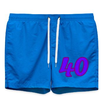 40. 40 ANS. 40e ANNIVERSAIRE. ANNIVERSAIRE 40 ANS. - Short de bain - cobalt blue - Devant