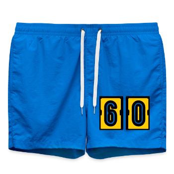 60. 60 ANS. 60e ANNIVERSAIRE. ANNIVERSAIRE 60 ANS. - Short de bain - cobalt blue - Devant