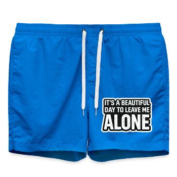 Ich Will Ruhe Lass Mich Allein - Badeshorts - Cobalt blue - Vorne