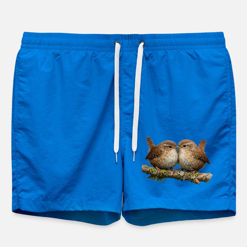 Wrens on Stem - Swim Trunks - cobalt blue