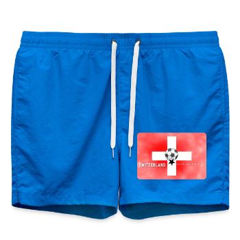 Football suisse Drapeau suisse avec football - Short de bain - cobalt blue - Devant