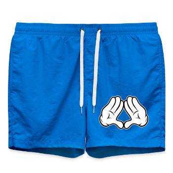 Hände Diamant Pyramide Dreieck Raute Comic Style  - Badeshorts - Cobalt blue - Vorne