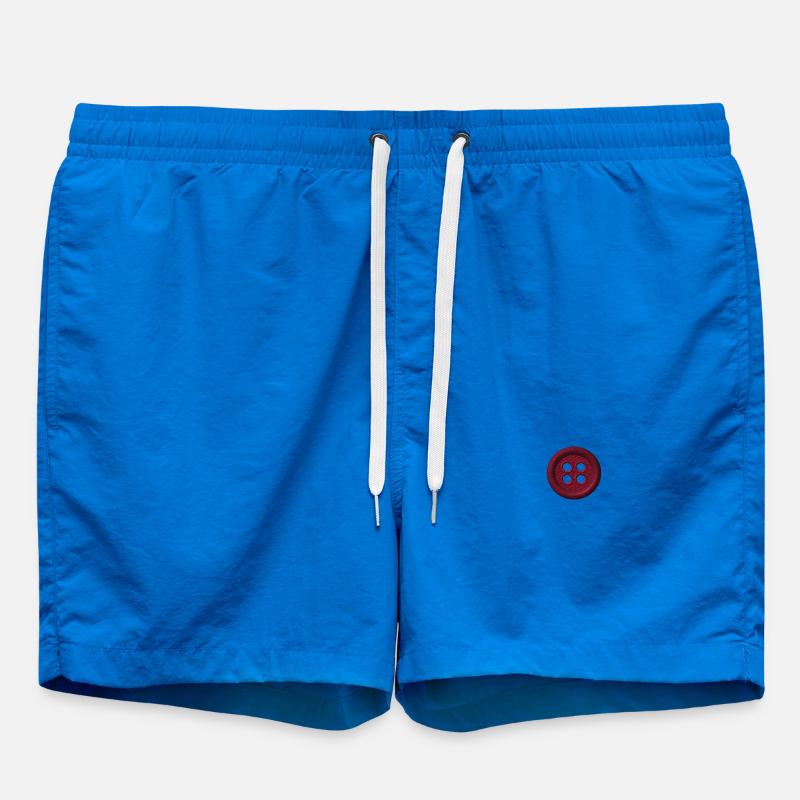 Embroidered button - Swim Trunks - cobalt blue