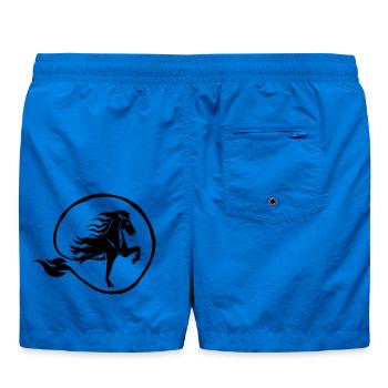 Edles Islandpferd Flamme Pferdesport Reiterin - Badeshorts - Cobalt blue - Hinten