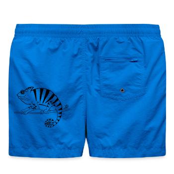witziges Chamäleon Reptilien  - Badeshorts - Cobalt blue - Hinten