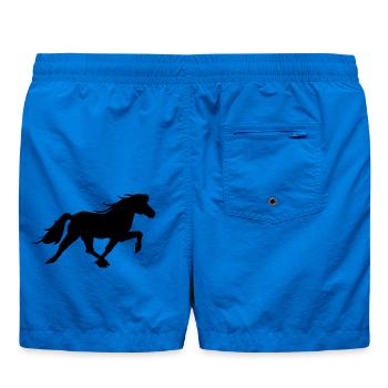Islandpferd Rennpass Reitsport Pferde - Badeshorts - Cobalt blue - Hinten