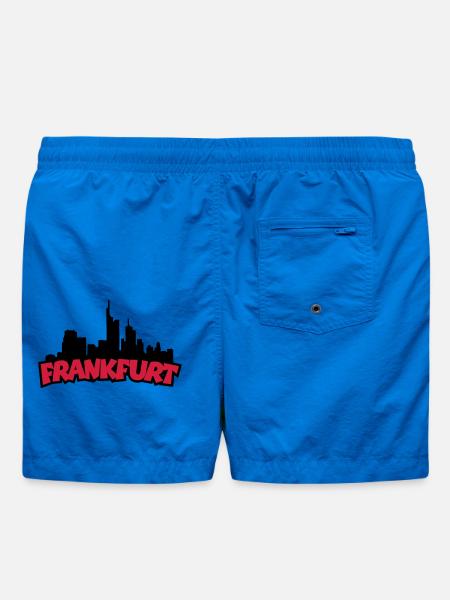 Frankfurt Skyline (Black / Red) - Swim Trunks - cobalt blue