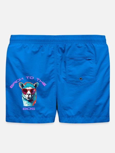 Lässiger Lama mit Sonnenbrille Retro-Design - Badeshorts - Cobalt blue