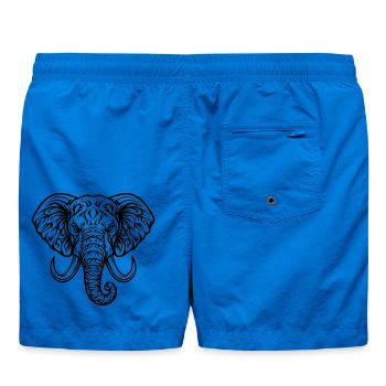 Majestic Elephant Head - Swim Trunks - cobalt blue - Back