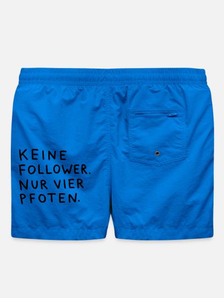 Keine Follower, nur vier Pfoten – Spruch "Hund" - Badeshorts - Cobalt blue