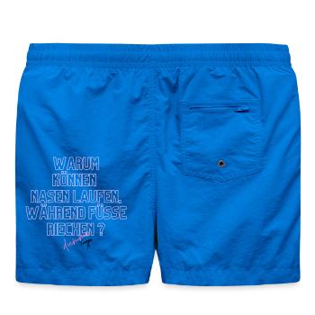Warum Nasen Laufen, Füße Riechen - Badeshorts - Cobalt blue - Hinten