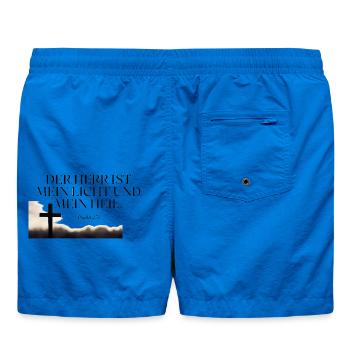 Glaube Licht Heil Psalm 27:1 - Badeshorts - Cobalt blue - Hinten
