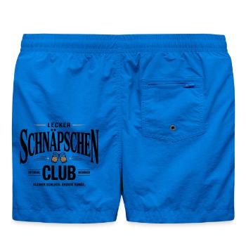 Lecker Schnäpschen Club Kneipe Saufen JGA Schnaps - Badeshorts - Cobalt blue - Hinten