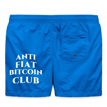 ANTI FlAT-SYSTEM BITCOIN CLUB - Badeshorts - Cobalt blue - Hinten