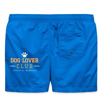 Dog Lover Club – Varsity College Style - Badeshorts - Cobalt blue - Hinten