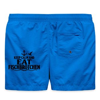 Fischbrötchen – Keep Calm an der Küste - Badeshorts - Cobalt blue - Hinten
