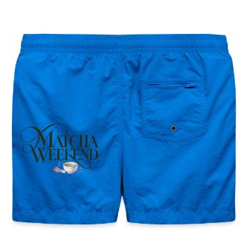 Matcha Wochenende Matcha Weekend Design - Badeshorts - Cobalt blue - Hinten