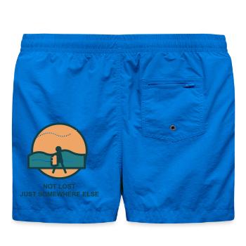 Not Lost Just Somewhere Else - Badeshorts - Cobalt blue - Hinten